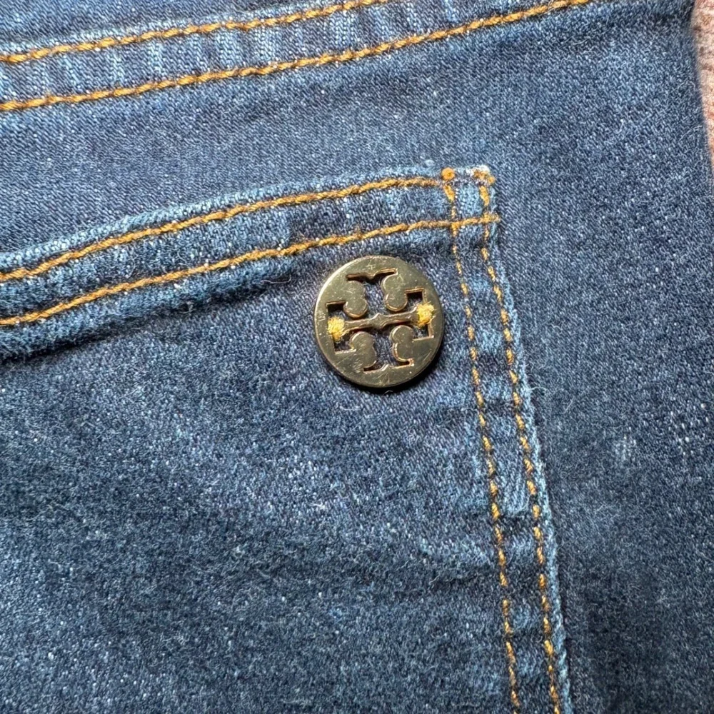 Tory Burch Super Skinny Jeans Dark Wash Indigo Stretch Denim Size 32